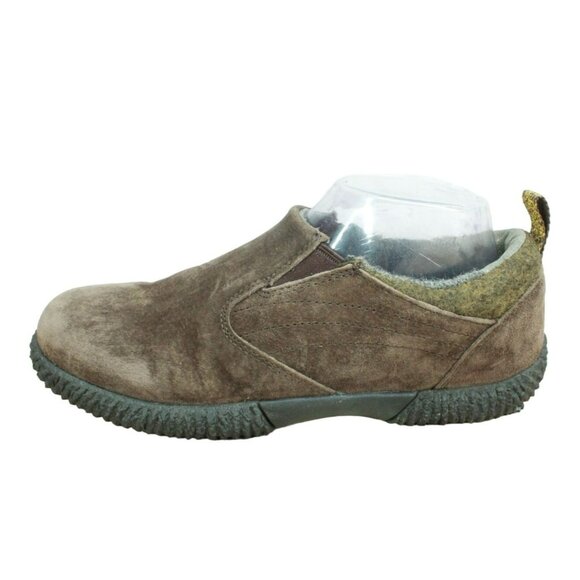 LL Bean Women's Brown Suede Slip On Slip Resistant Loafer Shoes Size 7.5 M - Picture 1 of 9